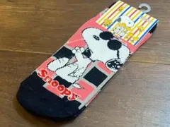 スヌーピー PEANUTS ソックス 19-24cm ⑥ サングラス　新品　靴下
