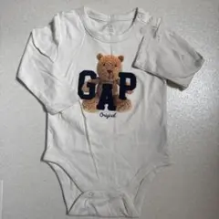 GAP 長袖ロンパース　くまさん　ボア文字　12-18ヶ月（80cm）