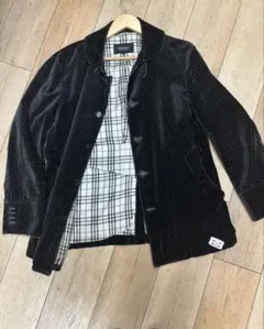【極美品】バーバリーブラックレーベル　シャドウチェック ブルゾン ブラック　L 美品 バーバリーブラックレーベル シャドーブラック ブルゾン 極