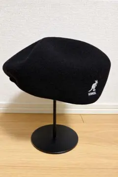 KANGOL ブラック ハンチングタイプ　帽子
