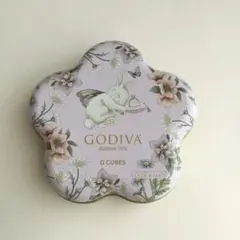 GODIVA G CUBES 花型 空き缶 우사기