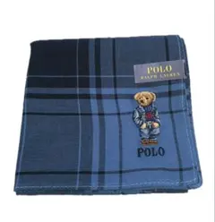 Polo Ralph Lauren ハンカチ 青系 チェック　新品未使用