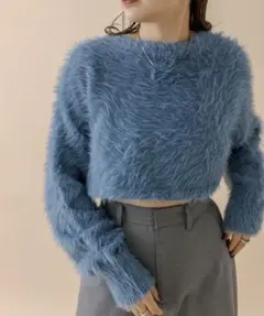 【お値下げしました！】mystic | mline ショートフェザーニット