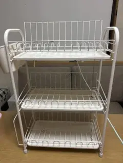 3段水切りラック　ホワイトのサムネイル
