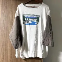 【古着】LLBeanパロディ BOWWOW LLBear 七分袖カットソー