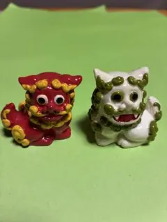 ミニチュア シーサー 置物 2体セット - メルカリ