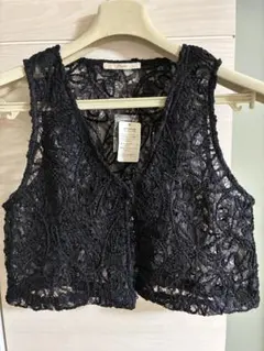 cheztoi 新品 レースベスト ブラック Mサイズ