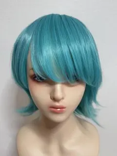新品-未開封-ショートウィッグ ライトブルー コスプレのサムネイル