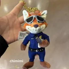 上海ディズニー　ズードピア　ニック警察官ぬいぐるみキーチェーン