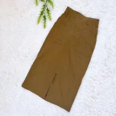 神戸レタス タイトロングスカート センタースリット ブラウン F