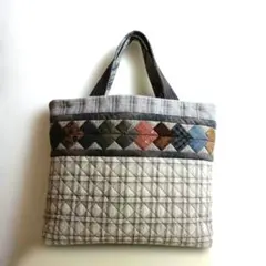 パッチワークキルトのトートバッグ