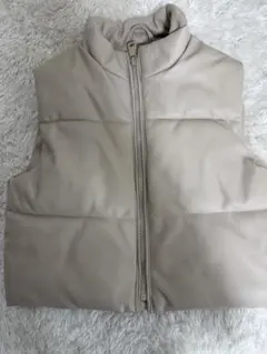 zara kids パテッドフェイクレザーベスト