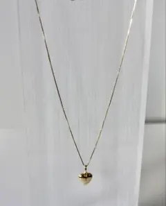 K18 18金イエローゴールド ハートネックレス 40cm ベネチアンチェーン 