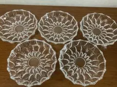 ★週末値下げ★ホヤクリスタル ガラス 丸皿 5枚セット