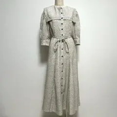 【ボタン欠品あり】Rirandture セーラーカラー ドットワンピース 1