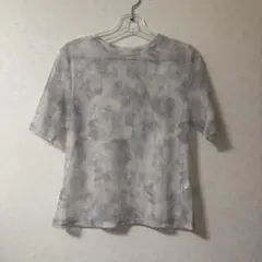 GU シアーTシャツ ダイダイ　半袖 グレー系 Lサイズのサムネイル