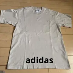 adidas☆トレフォイル ミニロゴワッペン ワンポイント半袖Tシャツ　L