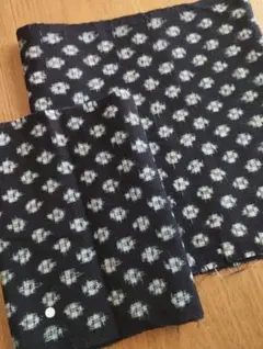 450.古布子ども着物絣ハギレ大小2枚組