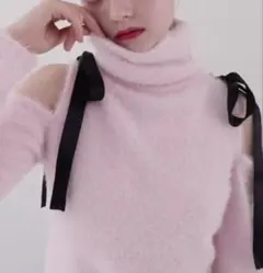 エピヌ mohair ribbon shoulder off knitのサムネイル