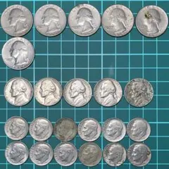 米国硬貨 1960〜70年代 ワシントンクォーター含 23枚のサムネイル