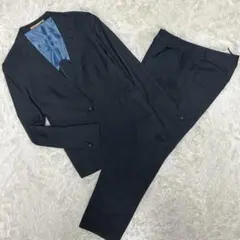 【美品】大きいサイズ オリヒカ 洗える 背抜き グレンチェック パンツスーツ