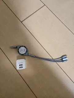 USB充電ケーブルと2ポート充電器セット