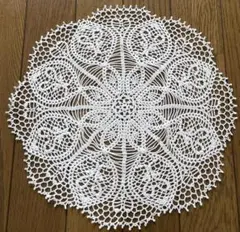 ハンドメイド レース編み ドイリー