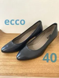 ecco エコー　パンプス　レザー　プレーントゥ　サイズ40のサムネイル