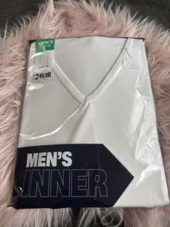 MEN'S INNER Vネック白インナー2枚組 Lサイズ