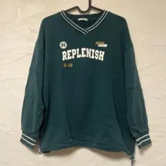 ダークグリーン Vネック トレーナー