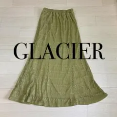 GLACIER♦グラシア ロングスカート 裏地あり ウエストゴム カンボジア製