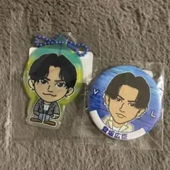 登坂広臣背景ありクリアチャーム缶バッジ