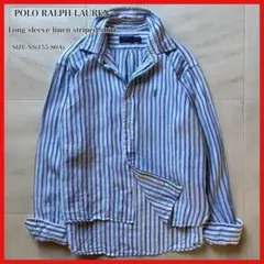 ポロラルフローレン リネンストライプシャツ 長袖 マルチカラー XSサイズ