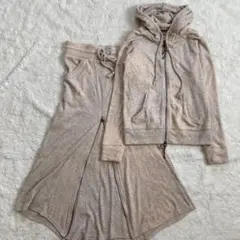 G.O.A　zip hoodie & zip flare long skirt