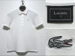 ラコステ　ポロシャツ　SLIM FIT シルバーワニ　ビジカジ　✨極美品✨