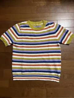 DAZY マルチボーダー 半袖ニット M