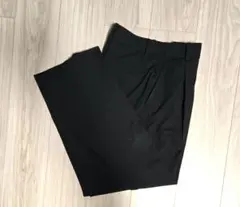 UNIQLO タックワイドパンツ ブラック 通常丈 M 初期モデル