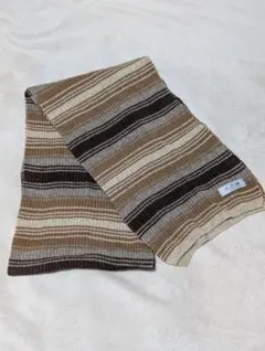 マフラー　五大陸（ONWARD）リブ編みストライプ