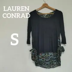 LAUREN CONRAD 花柄チュニック 【S】カジュアル ブラック