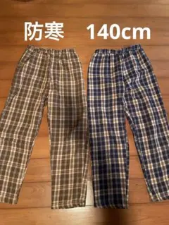 SHEIN チェック柄ロングパンツ 10Y