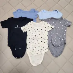 肌着　ロンパース　ボディスーツ 5点セット 80