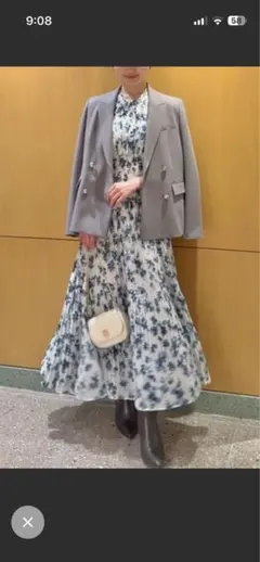 スナイデル　Sustainableフリルワンピース　ロングワンピース