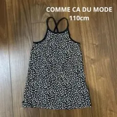 COMME CA DU MODE キャミソール 110cm 黒 白の花模様のサムネイル