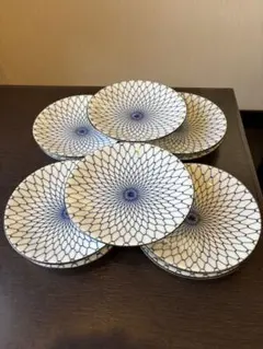金継ぎ作品) 古伊万里染付 6寸皿に 本銀継 網手文 - メルカリ