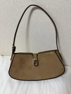 H＆M スエード ショルダーバッグ ベージュ