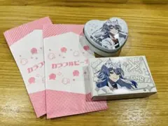 カラフルピーチ どぬく　ツインギフト ハートシールチョコ 缶　セット