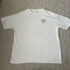 INGNI ハート刺繍 半袖Tシャツ ホワイト M