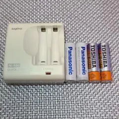 ✼•SANYO 充電器、パナソニック　エネループ、東芝 ニッケル水素電池•✼