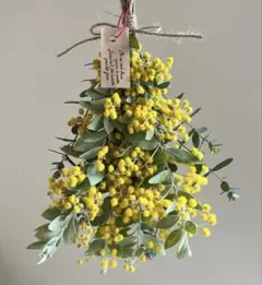 ミモザ　スワッグ　ブーケ　ドライフラワー