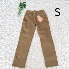 【新品】レディース 蓄熱 ストレッチパンツ【S】あったか 保温性 からし色